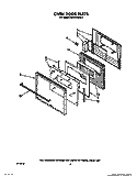 OVEN DOOR Diagram and Parts List for KEBI141WBL2  KitchenAid Wall Oven