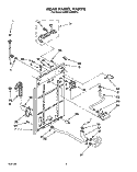 REAR PANEL Diagram and Parts List for KAWE742WAL3  KitchenAid Washer