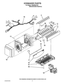 ICEMAKER PARTS Diagram and Parts List for GI6SDRXXY07  Whirlpool Refrigerator