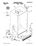 CABINET, LITERATURE Diagram and Parts List for ED25TEXHW00  Whirlpool Refrigerator