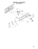 CONTROL PANEL Diagram and Parts List for RF302BXVN0  Whirlpool Range