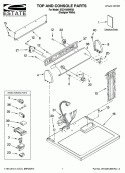 TOP AND CONSOLE PARTS Diagram and Parts List for EGD4400WQ0  Estate Dryer