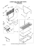LOWER UNIT AND TUBE PARTS Diagram and Parts List for KBFO42FTX05  KitchenAid Refrigerator