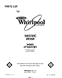 SECTION Diagram and Parts List for LE7800XSW2  Whirlpool Dryer