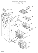 FREEZER LINER Diagram and Parts List for 6GD27DFXFS01  Whirlpool Refrigerator