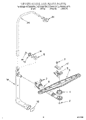 UPPER WASH AND RINSE Diagram and Parts List for KUDS25SHBT1  KitchenAid Dishwasher