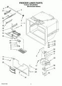 FREEZER LINER PARTS Diagram and Parts List for KBFL25EVMS00  KitchenAid Refrigerator
