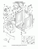 CABINET PARTS Diagram and Parts List for 7MWGD9270XL1  Whirlpool Dryer