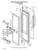 REFRIGERATOR DOOR PARTS Diagram and Parts List for KSSC36QTS05  KitchenAid Refrigerator