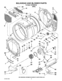 BULKHEAD AND BLOWER PARTS Diagram and Parts List for CET8000XQ0  Whirlpool Washer Dryer Combo