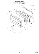 DOOR Diagram and Parts List for MH6141XKQ0  Whirlpool Microwave
