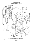CABINET Diagram and Parts List for ET14JMXSW04  Whirlpool Refrigerator