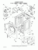 CABINET PARTS Diagram and Parts List for YWED95HEXR0  Whirlpool Dryer