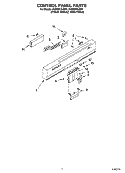 CONTROL PANEL PARTS Diagram and Parts List for KUDS01DJSP1  KitchenAid Dishwasher