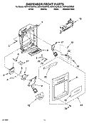Part Location Diagram of 2252084B Whirlpool COVER-FRNT