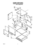 LOWER OVEN Diagram and Parts List for RB170PXYQ3  Whirlpool Wall Oven