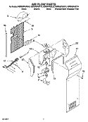 AIR FLOW PARTS Diagram and Parts List for KSRD25FKBT16  KitchenAid Refrigerator