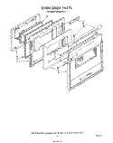 OVEN DOOR Diagram and Parts List for RM288PXS0  Whirlpool Microwave Oven Combo