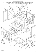 CHASSIS Diagram and Parts List for RF386PXGN3  Whirlpool Range