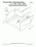 FRONT PANEL PARTS Diagram and Parts List for KUDD03STBL2  KitchenAid Dishwasher