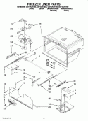 FREEZER LINER PARTS Diagram and Parts List for GI5FSAXVA00  Whirlpool Refrigerator