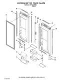 REFRIGERATOR DOOR PARTS Diagram and Parts List for KFCO22EVBL4  KitchenAid Refrigerator