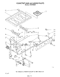 COOK TOP AND MANIFOLD , LITERATURE Diagram and Parts List for SF3001ERW5  Whirlpool Range