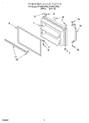 FREEZER DOOR Diagram and Parts List for RT18DKXJW00  Roper Refrigerator