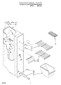 FREEZER LINER Diagram and Parts List for 8ED20TKXFW00  Whirlpool Refrigerator