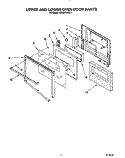 UPPER AND LOWER OVEN DOOR Diagram and Parts List for KEBS276YBL1  KitchenAid Wall Oven