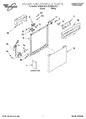 FRAME & CONSOLE, LITERATURE Diagram and Parts List for GU960SCGQ0  Whirlpool Dishwasher