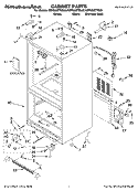 CABINET PARTS Diagram and Parts List for KBFS20ETBL00  KitchenAid Refrigerator