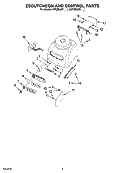 ESCUTCHEON AND CONTROL PARTS Diagram and Parts List for 4KPCB348PPM1  KitchenAid Blender