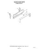 BACKGUARD Diagram and Parts List for SF3000ERW4  Whirlpool Range