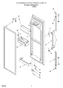REFRIGERATOR DOOR Diagram and Parts List for 3XARG498WP01  Whirlpool Refrigerator