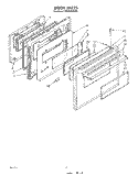 DOOR Diagram and Parts List for RB2600XKW3  Whirlpool Wall Oven