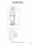 ATTACHMENT PARTS Diagram and Parts List for 5KSB555SER0  KitchenAid Blender