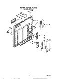 INNER DOOR Diagram and Parts List for WU3006X1  Roper Dishwasher