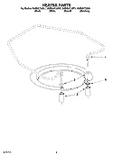 HEATER PARTS Diagram and Parts List for KUDM01TJBT1  KitchenAid Dishwasher