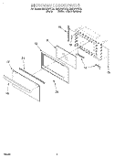 MICROWAVE DOOR Diagram and Parts List for GMC275PDS2  Whirlpool Microwave Oven Combo