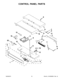 CONTROL PANEL PARTS Diagram and Parts List for KEBS209BSP00  KitchenAid Wall Oven