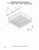 UPPER RACK AND TRACK PARTS Diagram and Parts List for DU1055XTVD3  Whirlpool Dishwasher