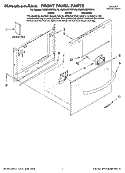 FRONT PANEL PARTS Diagram and Parts List for KUDD03DTSS10  KitchenAid Dishwasher
