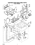 CONTROLS AND REAR PANEL Diagram and Parts List for LCR5244AN1  Whirlpool Washer