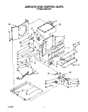 AIR FLOW AND CONTROL Diagram and Parts List for ACM102XX2  Whirlpool Air Conditioner