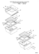 REFRIGERATOR SHELF Diagram and Parts List for RS25AQXGW02  Roper Refrigerator