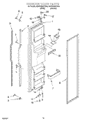 FREEZER DOOR Diagram and Parts List for 4KSRS25QFA02  KitchenAid Refrigerator