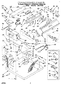 TOP AND CONSOLE Diagram and Parts List for CGE2991AG1  Whirlpool Dryer
