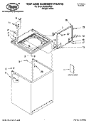 TOP AND CABINET PARTS Diagram and Parts List for RAS8333RQ0  Roper Washer