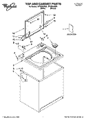TOP AND CABINET PARTS Diagram and Parts List for WTW5500ST2  Whirlpool Washer
